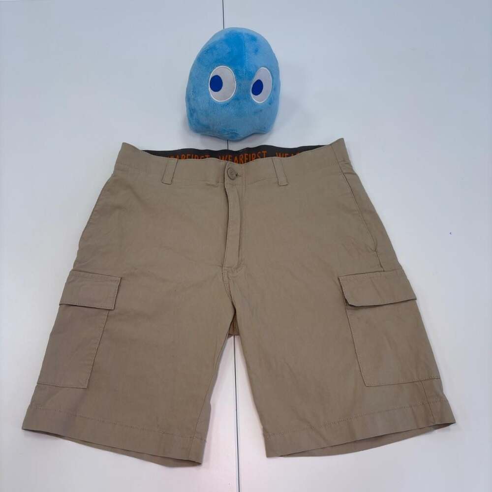 Wearfirst Tan Khaki Cargo Shorts Size 34 Utility Outdoor Hiking